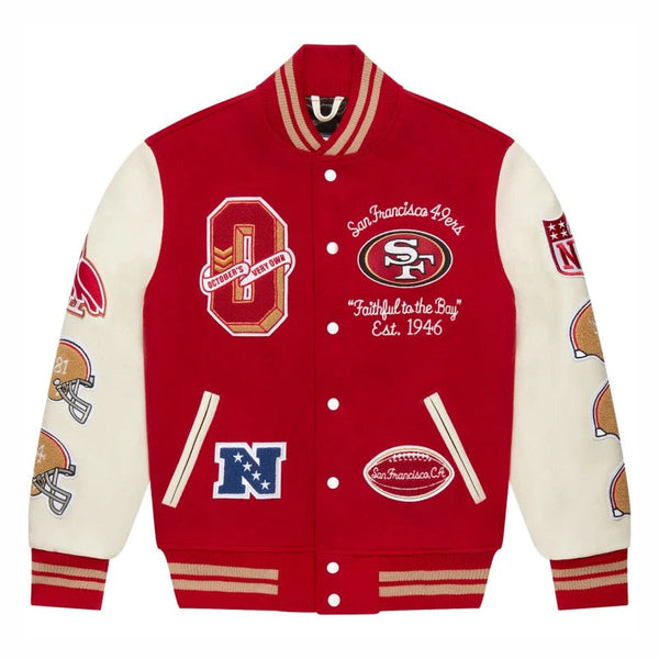 OVO X NFL San Francisco 49ers Varsity Jacket