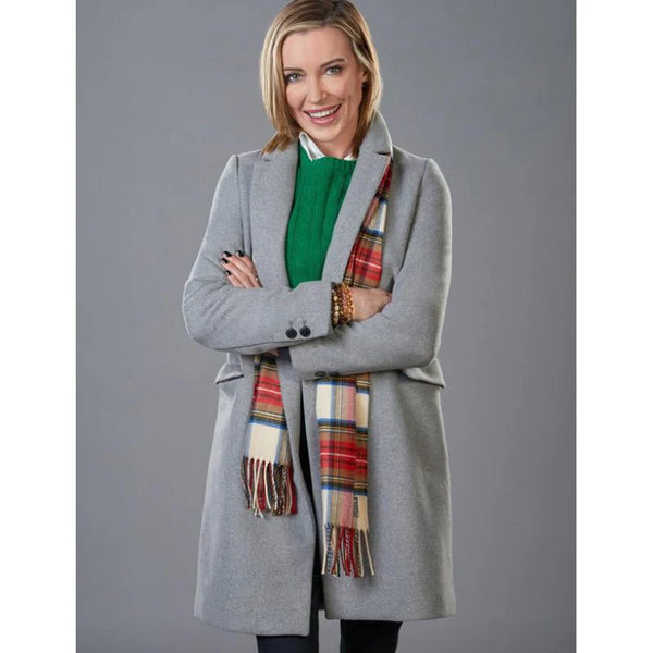 A Royal Christmas Crush 2023 Katie Cassidy Wool Coat