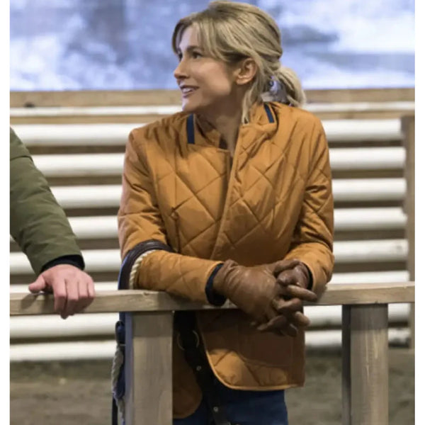 FBI Most Wanted Sarah Allen Brown Quilted Jacket
