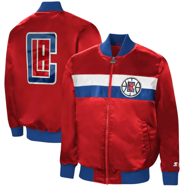 Los Angeles Clippers Red Satin Jacket