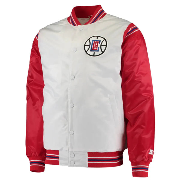 Los Angeles Clippers White Satin Jacket