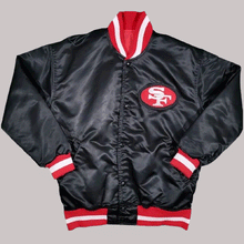 Sf 49ers Champs Gold Satin Patches Jacket