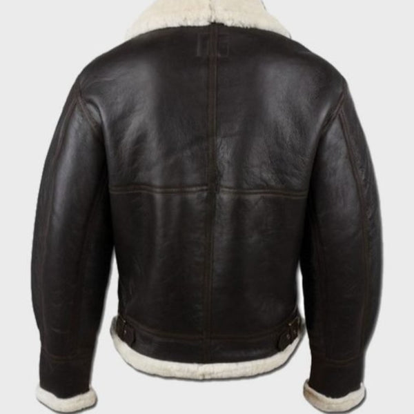 Jackson Dark Brown Shearling Leather Jacket