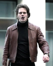 MensBill Skarsgård Clark Brown Leather Jacket