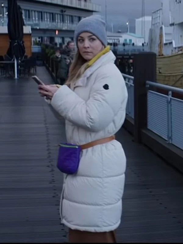 Cassie Bowden The Flight Attendant Season 2 Puffer Coat