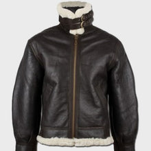 Jackson Dark Brown Shearling Leather Jacket