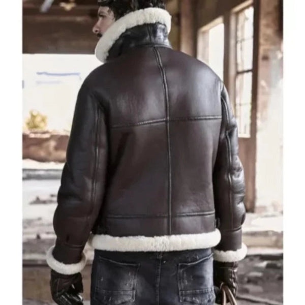 Stephen Dark Brown Sf Shearling Jacket