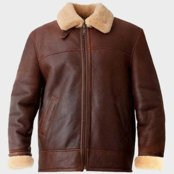 Clark Brown Shearling Leather Jacket