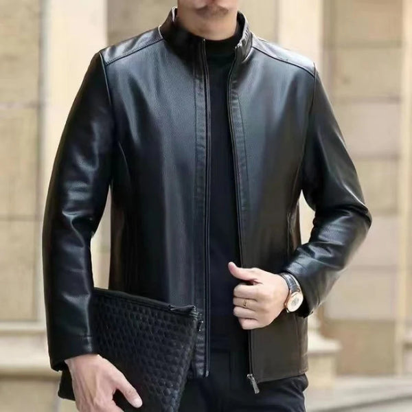 Men's Black Leather Jacket