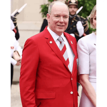 Prince Albert Olympic Games 2024 Red Blazer