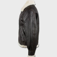 Jackson Dark Brown Shearling Leather Jacket