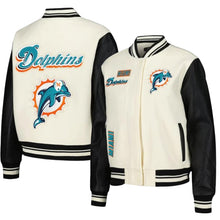 Miami Dolphins White Bomber Vintage Jacket