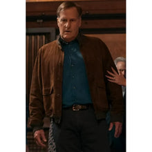 A Man In Full 2024 Jeff Daniels Brown Suede Jacket