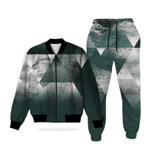 Abstract Print Fleece Tracksuit