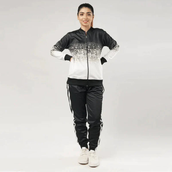 Alphabets Pattern Fleece Tracksuit