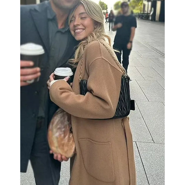 Anyone But You Sydney Sweeney Brown Trench Coat