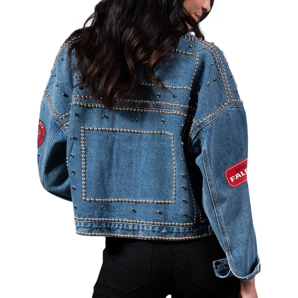 NFL Atlanta Falcons Blue Denim Jacket