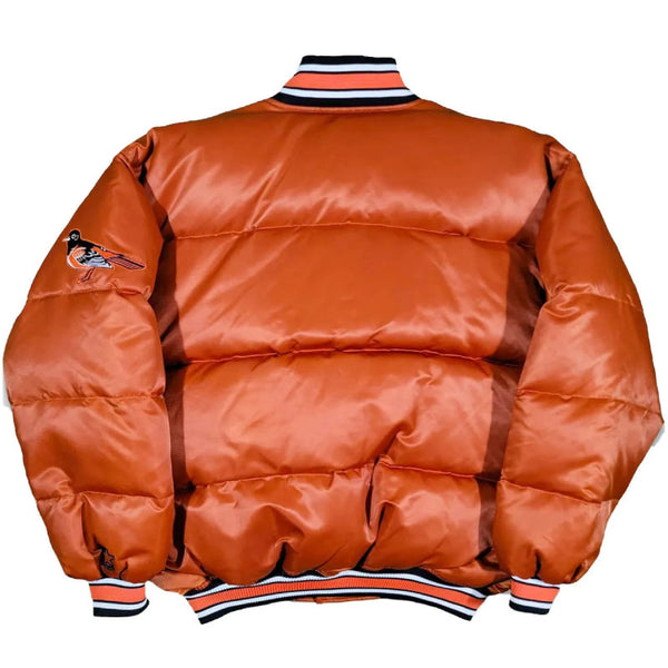 Baltimore Orioles Orange Satin Puffer Jacket