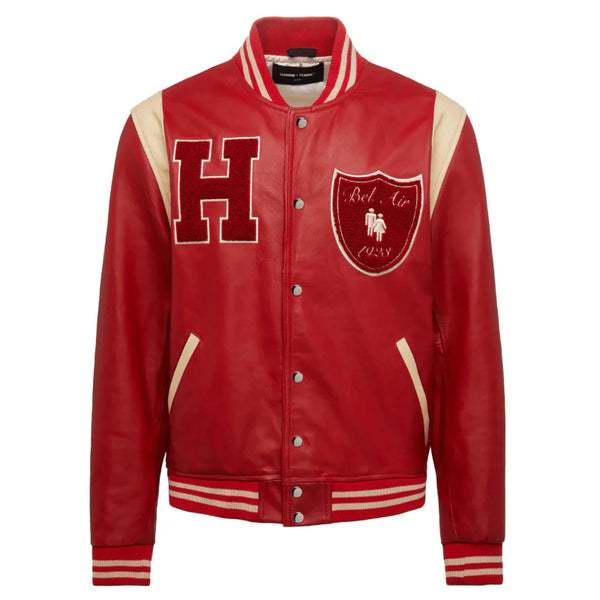 Bel-Air Homme Femme Red Leather Jacket