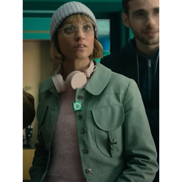 Berlin S01 Keila Sea Green Leather Jacket