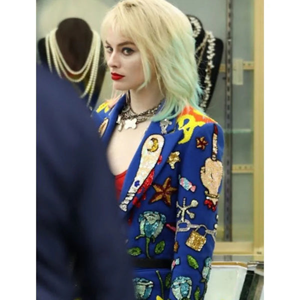 Birds of Prey Harley Quinn Margot Robbie Blue Blazer