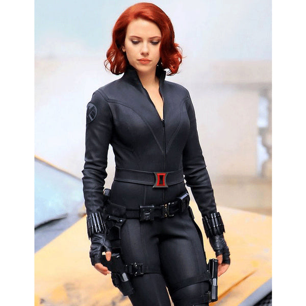 Avengers Age Of Ultron Black Widow Black Jacket