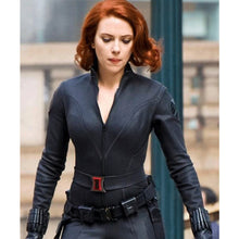 Avengers Age Of Ultron Black Widow Black Jacket