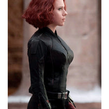 Avengers Age Of Ultron Black Widow Black Jacket