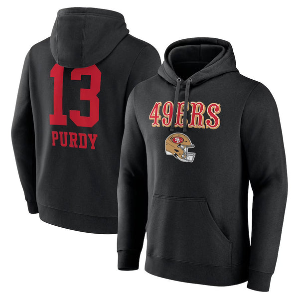 Sf 49ers Brock Purdy Black Fleece Pull Over Hoodie