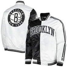 Brooklyn Nets Black And White Satin Jacket
