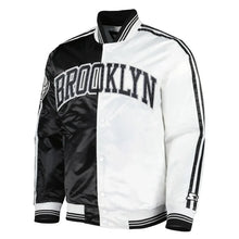 Brooklyn Nets Black And White Satin Jacket