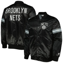 Brooklyn Nets Starter Black Satin Jacket