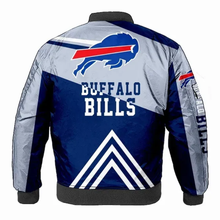 Buffalo Bills Grey And Blue Bomber Jacket