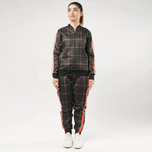 Checkered Print Fleece Tracksuit