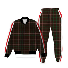 Checkered Print Fleece Tracksuit