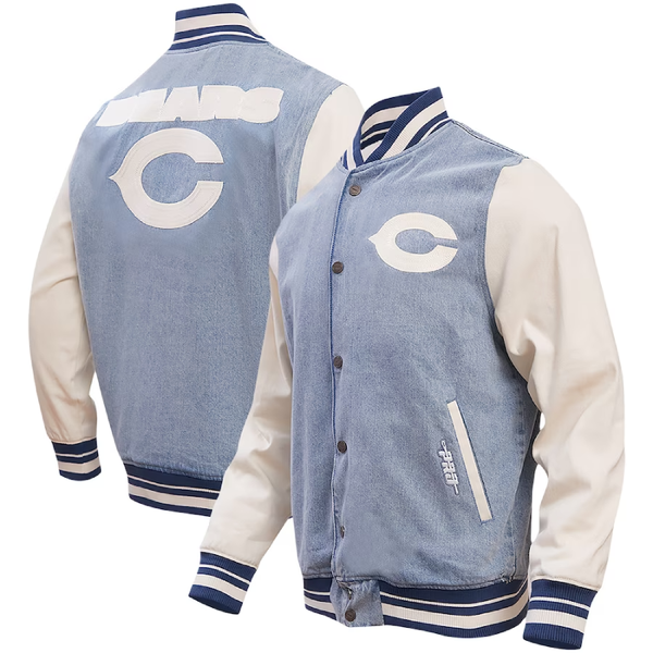 Chicago Bears Blue Denim Jacket