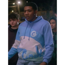 Cobra Kai Season 3 Chris Blue Colorblock Hoodie