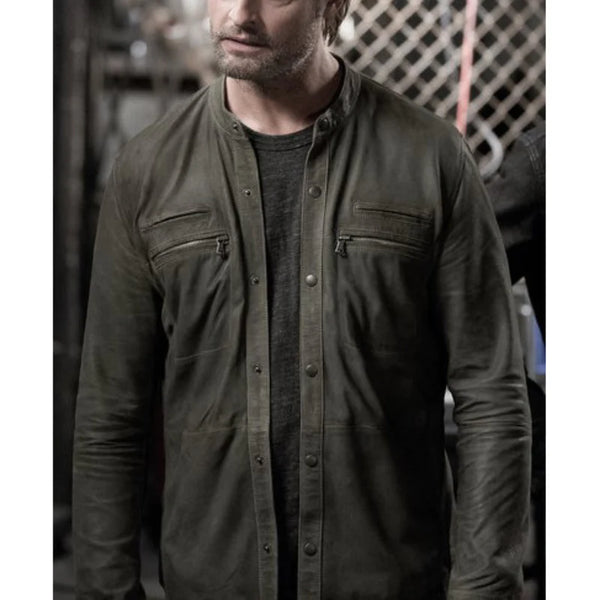 Colony Josh Holloway Black Leather Jacket