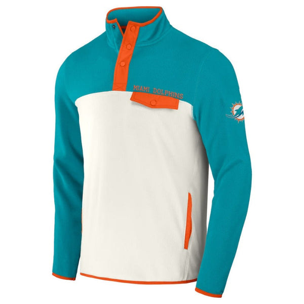 Miami Dolphins Aqua And White Fleece Sweatshirt