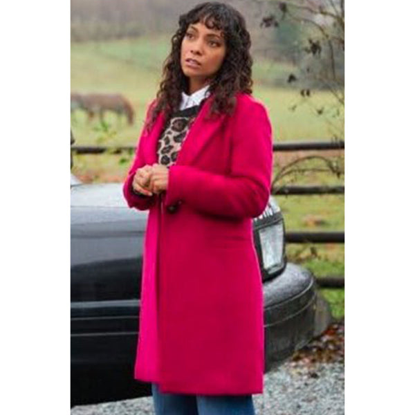 Crimetime Freefall Lyndie Greenwood Pink Coat