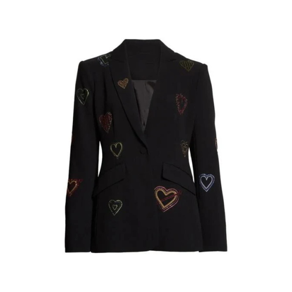 Days Of Our Lives Stephanie Johnson black heart blazer