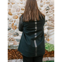 Drape Front Black Jacket