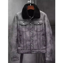 Dustin Grey Shearling Trucker Jacket