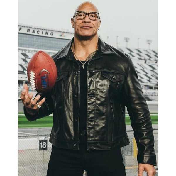 UFL Dwayne Johnson Black Jacket