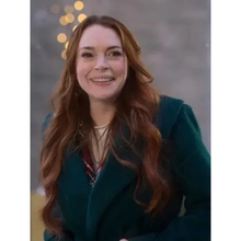 Falling for Christmas 2022 Lindsay Lohan Green Coat