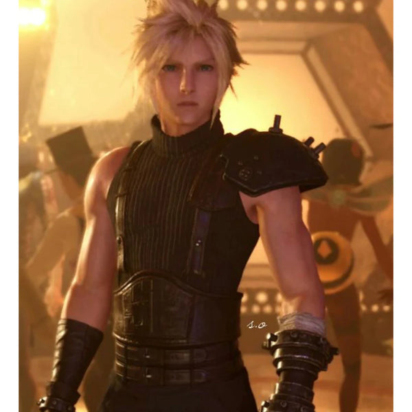 Final Fantasy VII Remake Cloud Strife Leather Black Vest