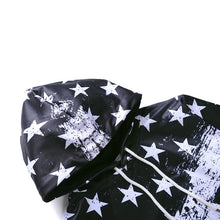 Flag Print Fleece Pull Over Hoodie