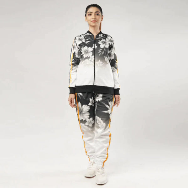 Floral Print Fleece Tracksuit