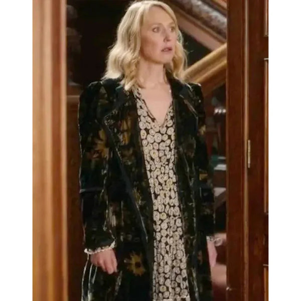 Fool Me Once 2024 Hattie Morahan Floral Print Coat