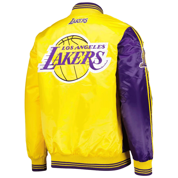 Men's Los Angeles Lakers Starter Purple/gold Satin Jacket